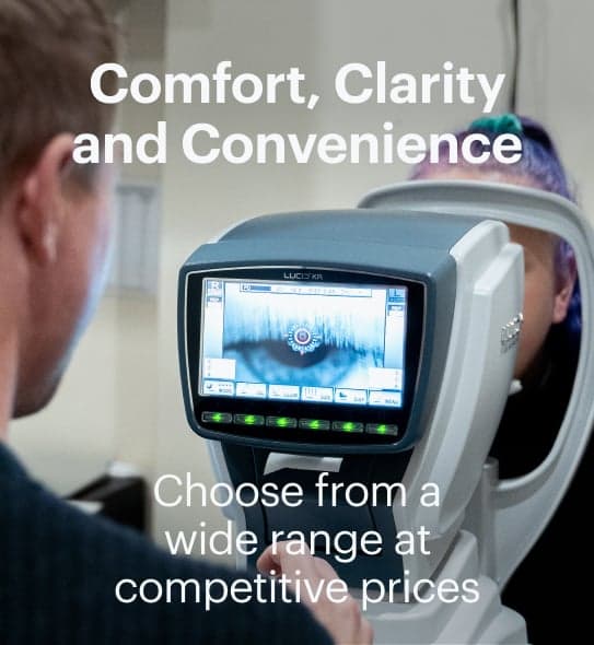 Dresden Vision eye exam using digital vision testing machine for clear, accurate prescription and eye care
